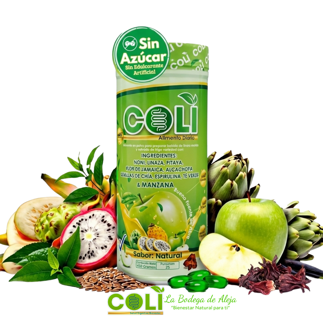 COLI Alimento Diario, fibra natural en polvo de La Bodega de Aleja