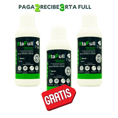 RtaFull Concentrado Natural – Té Verde con Flor de Jamaica y Menta