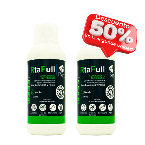 RtaFull Concentrado Natural – Té Verde con Flor de Jamaica y Menta