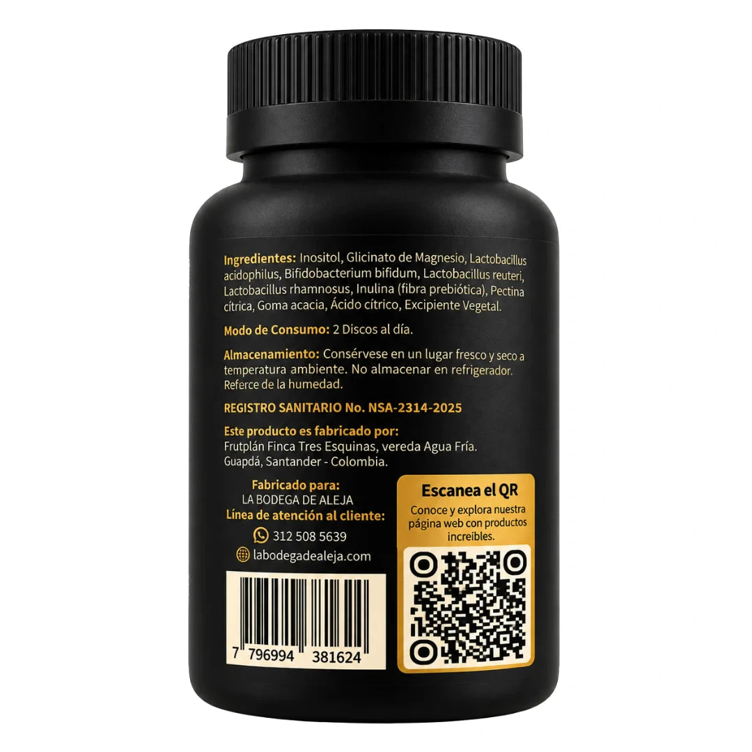 OBIOTIC – Probióticos Masticables con Inulina | 60 Tabletas