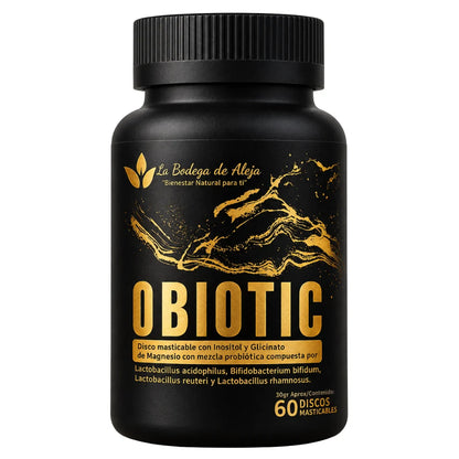 OBIOTIC – Probióticos Masticables con Inulina | 60 Tabletas