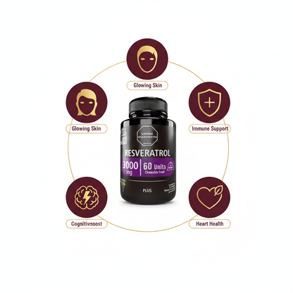 Resveratrol X60 y sus 4 beneficios principales – piel, inmunidad, mente y corazón