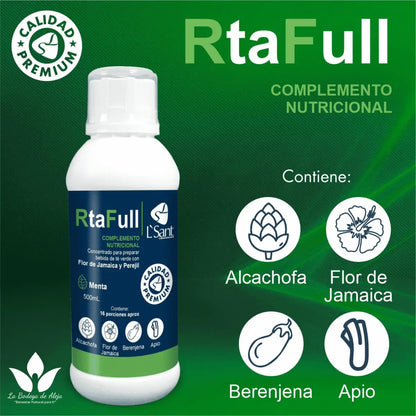 RtaFull Concentrado Natural – Té Verde con Flor de Jamaica y Menta