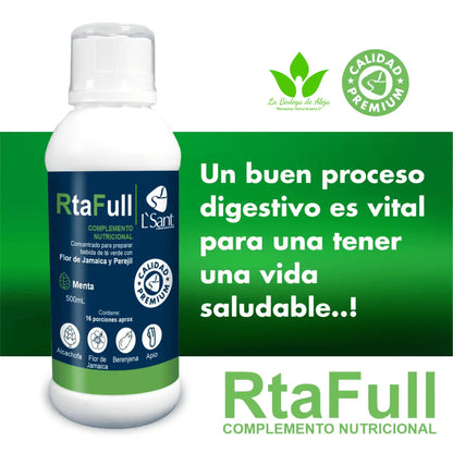 RtaFull Concentrado Natural – Té Verde con Flor de Jamaica y Menta
