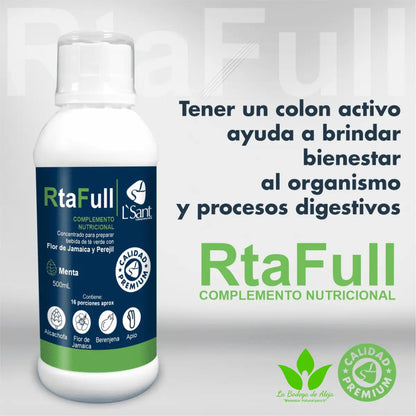 RtaFull Concentrado Natural – Té Verde con Flor de Jamaica y Menta