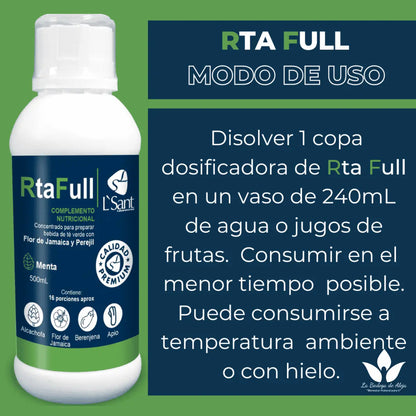 RtaFull Concentrado Natural – Té Verde con Flor de Jamaica y Menta