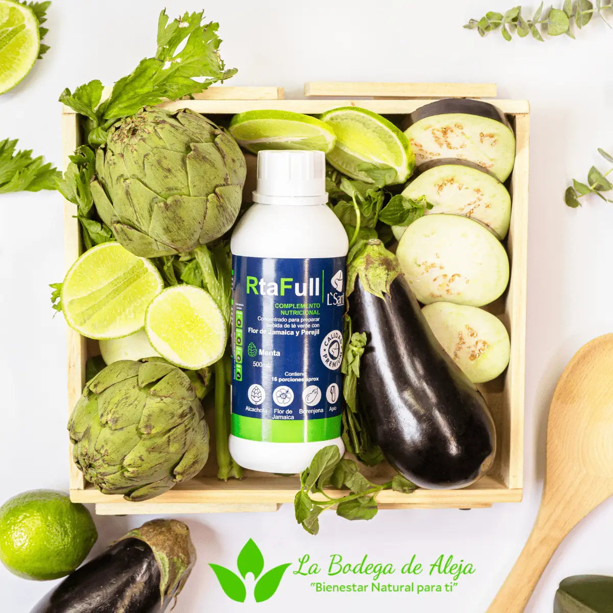 RtaFull Concentrado Natural – Té Verde con Flor de Jamaica y Menta
